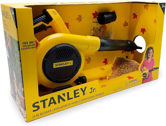 Stanley Jr Kids Leaf Blower - Battery Operated Toy Leaf Blower for Kids - Fun Pretend Play Tool for Outdoor Adventures - Safe and Realistic Design for Little Gardeners. Ages 3+