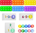 Math Flash Cards + Popper Fidget Board, Addition & Subtraction Times Table Chart, Counting Number Math Manipulatives Game, Educational Toy for Kindergarten Classroom Kids 1st 2nd 3rd