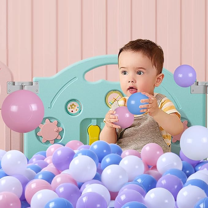 Ball Pit Balls Plastic Balls for Ball Pit Phathalate Free BPA Free Plastic Balls 100pcs 2.2" Set for Toddlers for Play Tent Tunnel
