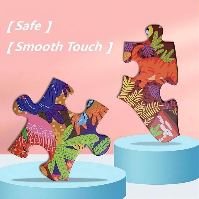 Floor Puzzles for Kids Ages 3-5, 4-6, Big Pieces Jumbo Puzzles Colorful Animal Shaped Puzzle Learning Educational Toys Games Gifts for Children(Dolphin-36 Pieces)