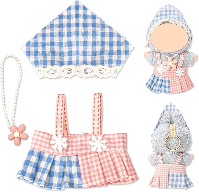 4 Pack—17cm Doll Clothes,Premium Cute Outfit with Accessories,Doll Princess Skirt,Boys and Girls Stylish Adorable Dolls Fashion Clothes Set Accessories(No Dolls and Shoes) (Set G)