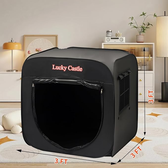 Sensory Tent for Kids, Lucky Castle Pop Up Tent for Children with Autism, ADHD, SPD- Calm Down Corner Helps Kids Relax, Reduce Anxiety & Improve Focus- PlayTent with Door & Window
