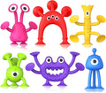 Baby Bath Toys Suction Toy: No Hole Bath Toy for Baby Toddlers - Kids Mini Sensory Fidget Suction Cup Toys for Boys Girls - Window Building Toy Gifts Christmas Stocking Stuffers for Kids (Ages 3+)