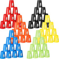 Libima 72 Pcs Sports Stacking Cups Set Stack Cup Party Game Classic Speed Training Game for Adult Family Party Challenge Competition Travel Gift, 6 Colors