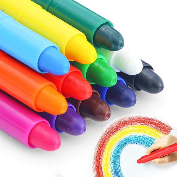 M&G 12 Colors Tempera Paint Sticks,Solid Tempera Paints, Washable Paint, Quick-Drying, No Mess for Kids and Toddlers,Art Gifts for Your Kids and Artists