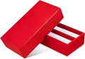 Henoyso 1 Pc Double Row Coin Box Holders for Collectors Storage Supplies Collecting Coin Cases, 9 x 2 x 2 Inch About Half Box Cases (Red)