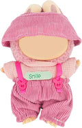 Clothes for 17cm Doll, 3 PCS Cute Hot Pink Hat & Jumpsuits Set, Dress up Outfit Exquisite Accessories for Dolls