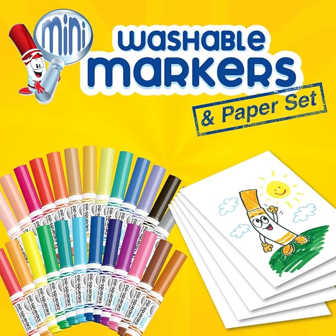 Crayola Pip-Squeaks Washable Marker Set (65ct), Holiday & Christmas Gifts for Kids, Coloring Set, Art Supplies for Kids, Drawing & Craft Kit, Travel Activity, 4+