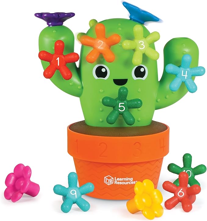 Learning Resources Carlos the Pop & Count Cactus - 16 Pieces, Age 18+ Months Toddler Learning Toys, Preschool Toys, Educational Toys for Kids