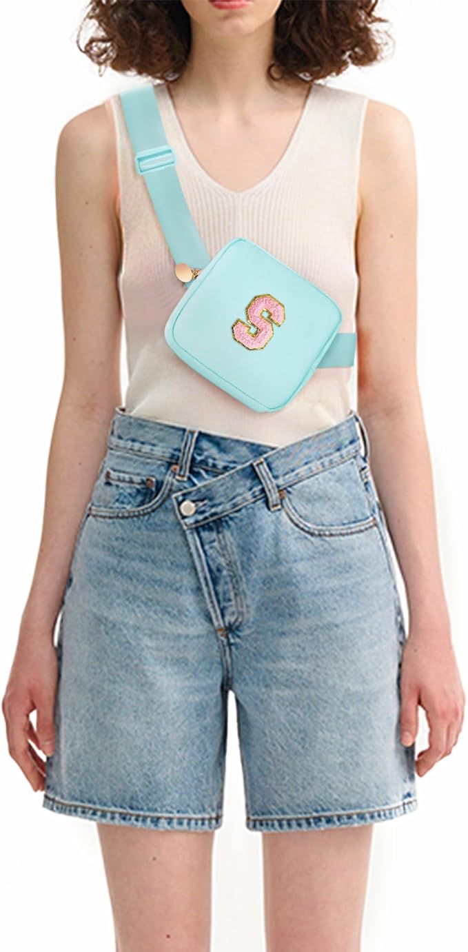 Gifts for Girls Teens Kids - Mini Belt Bag Crossbody Bag - Birthday Gifts for Daughter Sister Her,Teen Girl Essentials,Travel Essentials,Cute Teen Trendy Stuff - Blue,S