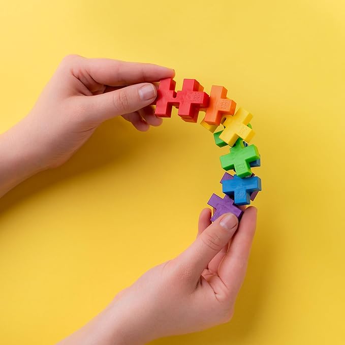 Plus-Plus - HEXEL Spectrum - Fidget Sensory Puzzle Toy - Travel Friendly, Quiet Stress and Anxiety Relief for Kids/Adults