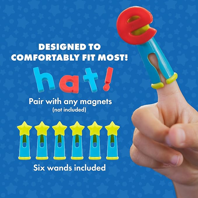 Educational Insights Magnetic Pointer Wand Small Group Set - Pointers for Classroom, Magnetic Wands for Kids, Reading Manipulatives and Teacher Tools, Preschool Classroom Pointer Finger Stick, Ages 4+