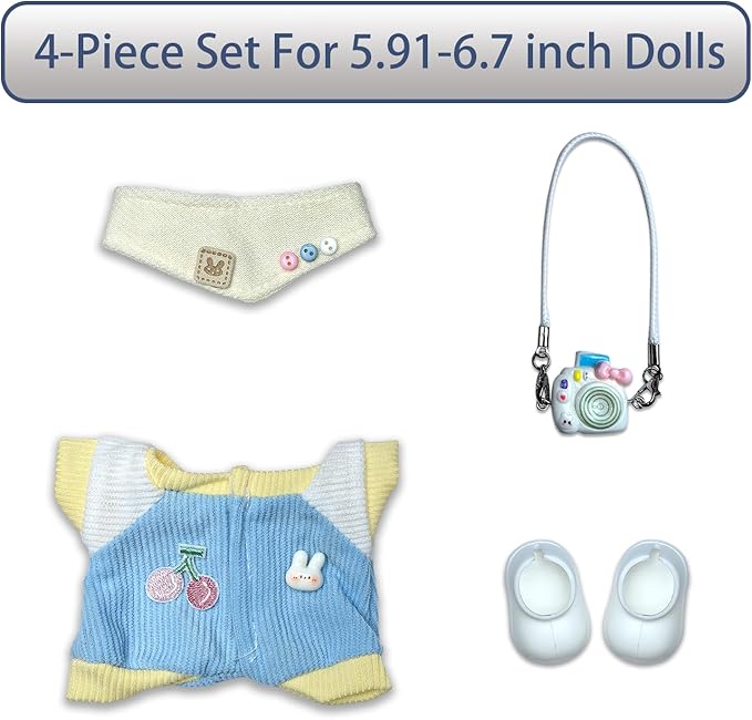 17cm Doll Clothes Set Fashion Doll Clohtes with Accessories of Doll Clothing Suitable for Various Outfits of Dolls (Style C)