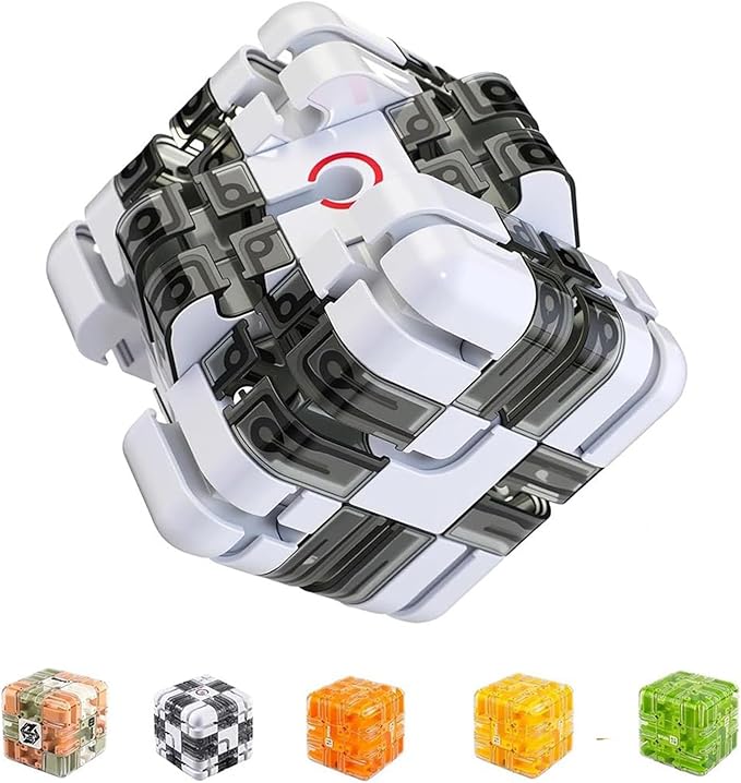 Large 3D Labyrinth Cube Puzzle, 3D Magic Cube Maze Ball Puzzle, Magic Cube Ball Dual-Use, Improve Spatial Recognition and Cultivate Logical Thinking for Adults Teens (Grey)
