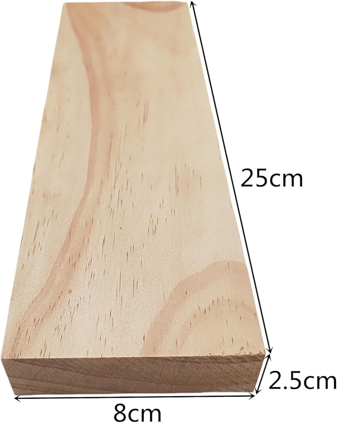 6PCS Rectangle Wood Boards Unfinished Wood Blocks for Crafting, 10x3x1in Blank Whittling Wooden Blocks for Wood Carving,Painting & Burning