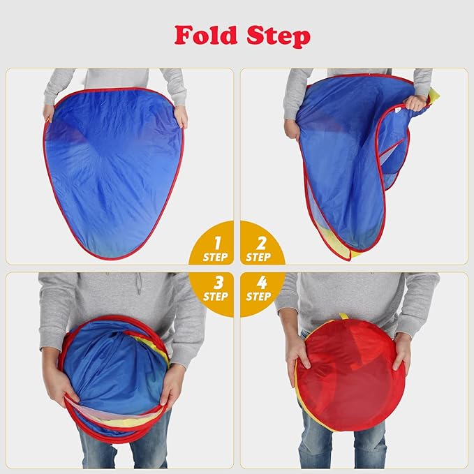 EocuSun Pop Up Playhouse, Ball Pit Kids Play Tent for Indoor & Outdoor, Foldable Play Tent for Kids Girls & Boys (Balls Not Included) (Multicolor)