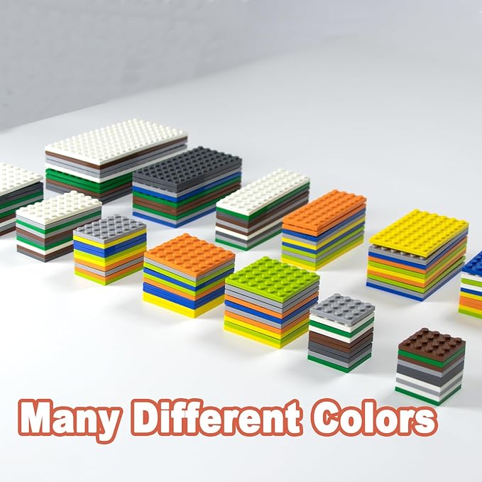 130 Pieces Classic Building Plate, Mixed Color with 11 Size Building Base Plate, Compatible with Lego Parts and Pieces, for Most Brands