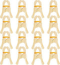 16 Pcs Wooden Play Clips for Kids Fort Building Clips Wood Play Clips Wooden Fort Clips Game Silk Clips for Child Blankets Silk Construction School Playground Building Games