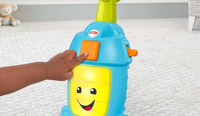 Fisher-Price Toddler Toy Laugh & Learn Light-Up Learning Vacuum Musical Push Along for Pretend Play Infants Ages 1+ Years (Amazon Exclusive)