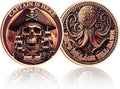 CHURYUML Pirate Coin Let's Pillage Till Dawn Skull Challenge Coins Pirate Enthusiasts Collectible Pirate Themed Party Gifts EDC Pirates Token Inspirational Gifts