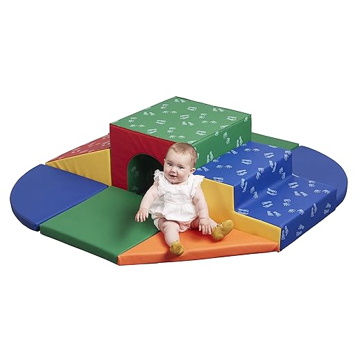 ECR4Kids SoftZone Lincoln Tunnel Climber, Toddler Playset, Assorted