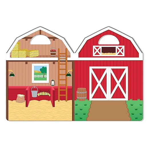 Melissa & Doug Puffy Sticker Play Set – On The Farm, 52 Reusable Stickers with 2 Fold-Out Scenes, Restickable Animal Arts and Crafts Activity Book for Kids Ages 4+ - FSC Certified