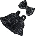 17cm/6.7in Clothes Set for Dolls - Cute Hat & Overalls Outfit, Soft Premium Fabric Dress Up Accessories Suit, Easy On/Off, NO Doll Included (Black Dress)