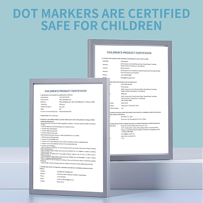 R&DLanci Washable Dot Markers for Toddlers 1-3,8-Colors Dot Markers with 12-Activity Papers,Non-Toxic Bingo Daubers for Toddlers 2-4,Art and Crafts Supplies for Kids,Christmas Gift for Kids ages 2-4