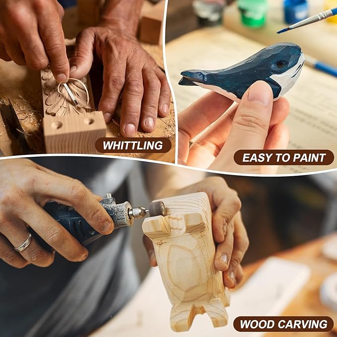 24Pcs Basswood Carving Blocks,3 Sizes Whittling Wood Basswood Blocks Wood Carving Kit for Beginners Kids and Adults