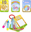 Coolplay Water Coloring Cards Learning Number Shape Color Toddler Girl Toy Water Paint Cards Airplane Activities for Kids Toy
