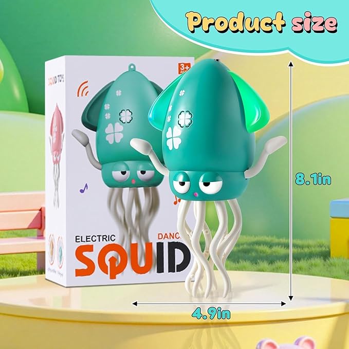 Dancing Octopus Baby Toy,Tummy Time Toys for 3+ Years Old Kids,Electric Crawling Octopus Toy,Music Squid Gift
