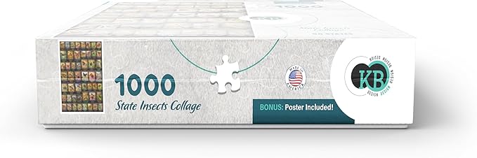 MyPuzzle Collage: State Insects Poster, Vol.1 - Premium 1000 Piece Jigsaw Puzzle for Adults