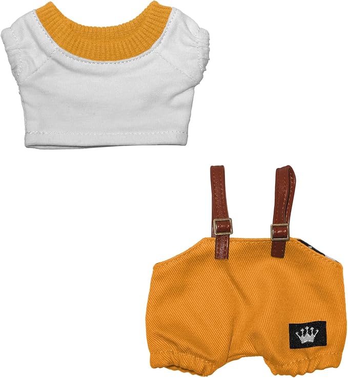 17cm Doll Clothes Set Premium Fashion Romper with Accessories Outfit Set for 17cm Dolls(NO Doll)(Colorful Shirt + Romper)