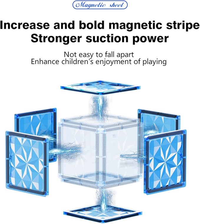 Magnetic Tiles 3D Diamond 102pcs Set | STEM Building Blocks for Kids | Montessori-Inspired Educational Toys | Magnet Building Set for Toddler Learning & Creativity | Gifts for Boys & Girls Ages 3+
