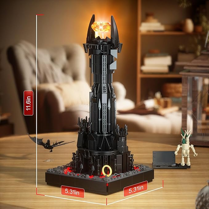 VONADO Dark Tower Building Set, Compatible with Magic Castle Block Set, Castle Architecture Bricks with LED Lights, Collection Gift for Adult and Film Fans, Great Toy for Kids 8-14 (779 PCS)