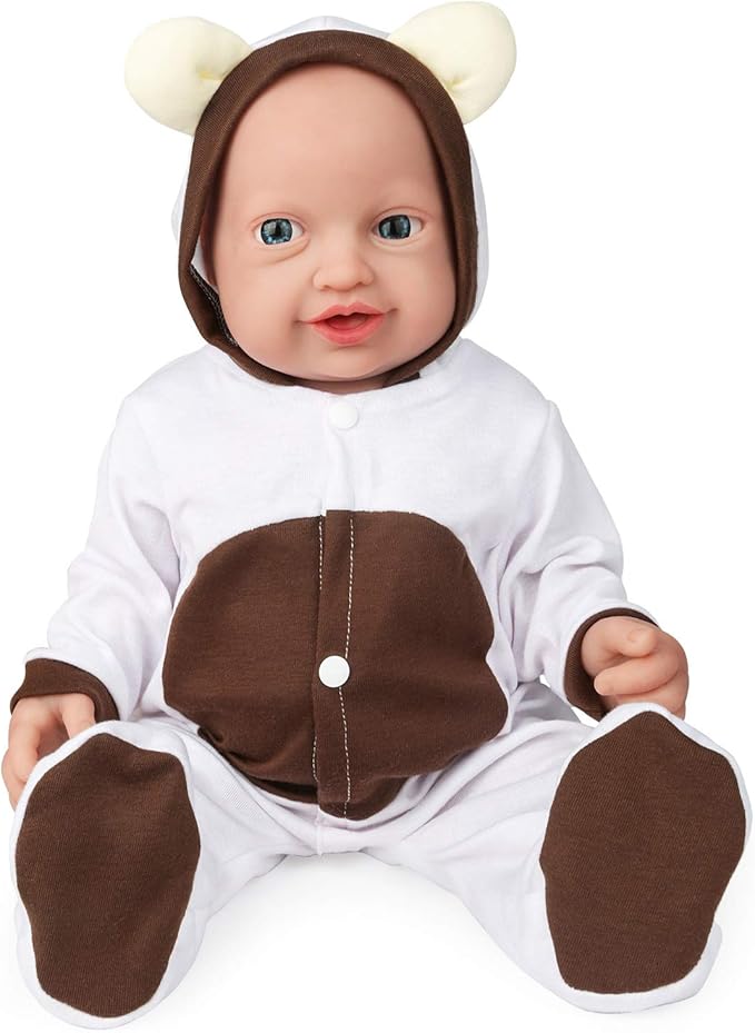 Vollence 14 inch Full Body Silicone Baby Dolls That Look Real, Not Vinyl, Soft Realistic Newborn Baby Dolls Birthday Gifts for Kids, Girl