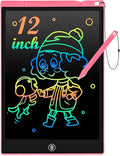 Cimetech LCD Writing Tablet 12 Inch, No Mess Coloring Books for Toddlers 1-3, Doodle Board Drawing Pad Boy Girl Gift, Road Trip Activities, Reusable Educational Travel Toys (Pink)