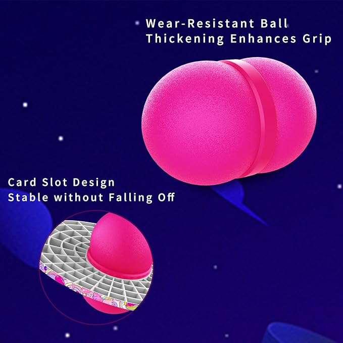 Pogo Ball for Kids & Adults Up to 200lb, Balance Coordination Trick Bounce Board Pop Ball Cool Fun Challenge Indoor Outdoor Toys Pogo Jumper Birthday Gifts for Boys Girls Halloween