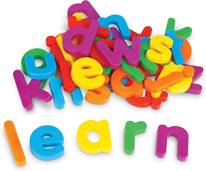 Learning Resources Jumbo Magnetic Lowercase Letters, Develops Letter and Color Recognition Skills, ABC for Kids, Alphabet, Educational Toys for Toddlers, Set of 40 Pieces, Ages 3+