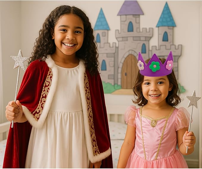 Birthday Crown for Kids Classroom – Adjustable Soft Silicone Princess Crown, Ages 2–10+, BPA Free, Dishwasher Safe