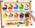Magnetic Color and Number Maze-Montessori Toys for 3 4 5 Year Old, Educational Wooden Puzzle Board for Preschool Learning, Fine Motor Skills Toy for Toddler, Counting Matching Games for Boys Girls