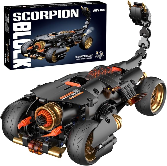 Scorpions Building Toys for Kids Ages 8-12,Sports Car Building Toy Set for Boys and Girls.Building Toy Set for Kids,Buildable Model Kit,Gift Idea for Boys and Girls Aged 9 Years Old and Up