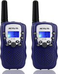 Retevis RT388 Kids Walkie Talkies, Toys for 6-12 Year Old Boys Girls, Walkie Talkies for Kids 22CH 2 Way Radio, VOX Flashlight LCD Backlit, Toys Gifts for Outdoor Stocking Stuffers(Dark Blue,1 Pair)