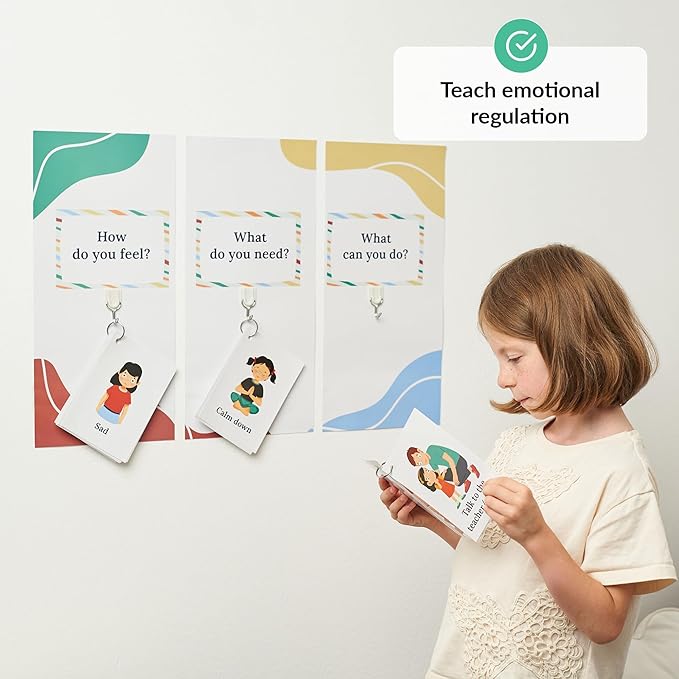 ODOXIA Calm Down Corner | Classroom and Special Education Must Haves | Calming Corner Items for Kids | Calming Corner Kit with Sensory Mats, Posters, Solutions Wall, Sensory Toys
