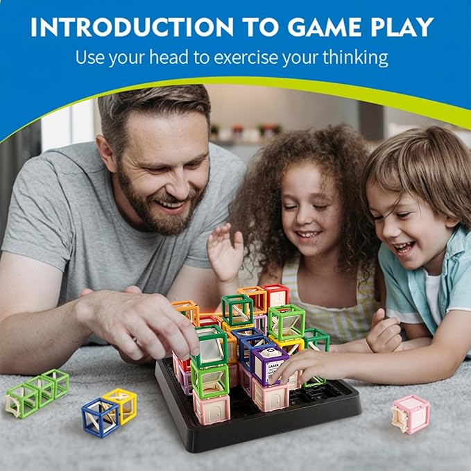 [2025 New] Reasoning Maze, Ultimate STEM Toys for Boys Age 8-12, Logic Game with 60+ Challenges, Toy for 8 9 10 11 12 13 14 Year Old Kid & Adult Birthday Gift - 25 Pcs Cubes