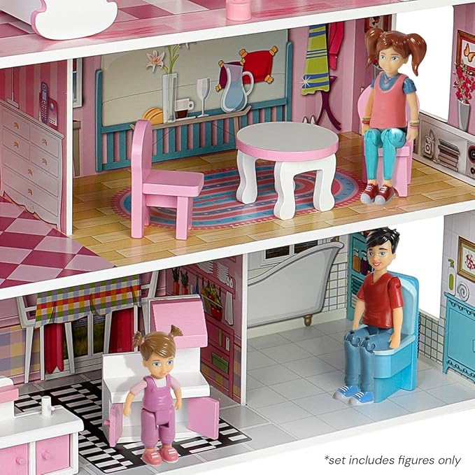 Beverly Hills Sweet Li'l Family Dollhouse People Set of 3 Action Figure Set: Boy, Girl, and Toddler