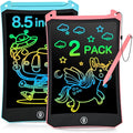 cimetech LCD Writing Tablet, 2 Pack Toddler Kids Toys, 8.5 Inch Drawing Pad Coloring Books, Travel Essentials Activities, Christmas Stocking Stuffers Birthday Gifts for Girls Boys Age 3-8