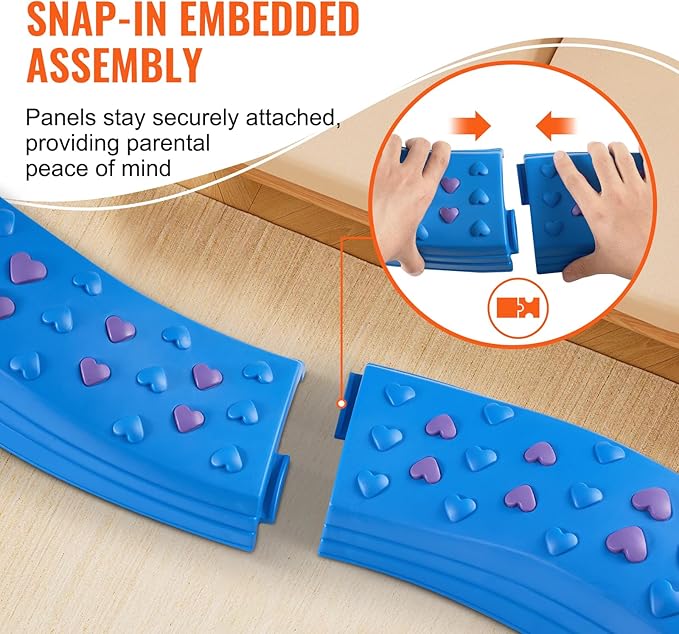 VEVOR Balance Beam Stepping Stones, 8 PCS Toddler Balance Boards Non-Slip Textured Surface & Rubber Pads, Montessori Toy for Kids 3-6, Build Coordination and Gross Motor Skills, Indoor or Outdoor Play