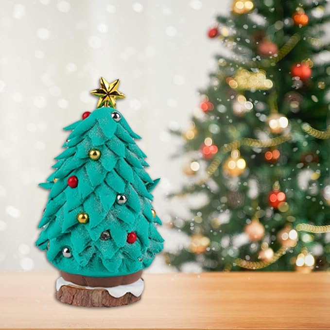 Christmas Trees Crafts Sets，Air Dry Clay Kits for Kids，Modeling Clay Christmastree DIY Sets,Christmas Stocking Stuffers Perfect for Winter Children's Holiday Party Decoration Gifts
