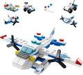 Sky Police Airplane Building Blocks Toy – 137 PCS STEM Construction Set, 7-in-1 Transformable Model Kit for Kids Ages 6-12, Creative Aircraft Toys for Boys & Girls (Police, Rescue, Fighter Jet)